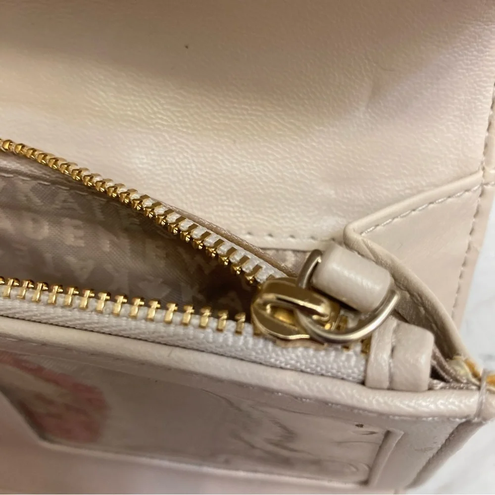 Kate spade black patent leather scalloped wallet